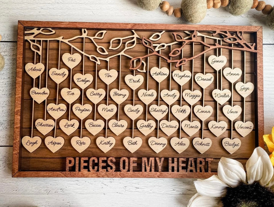 Framed Hanging Hearts
