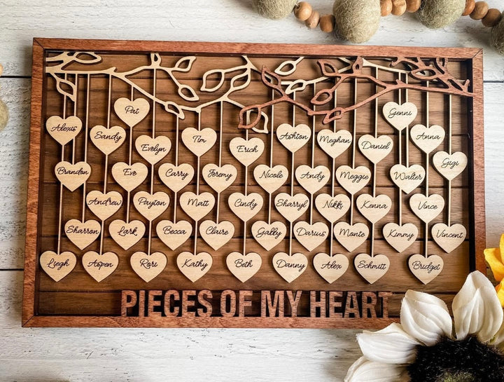 Framed Hanging Hearts