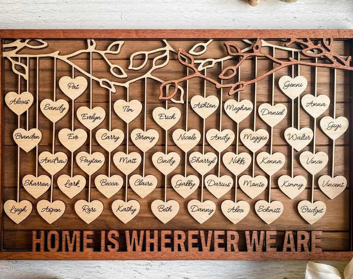 Framed Hanging Hearts