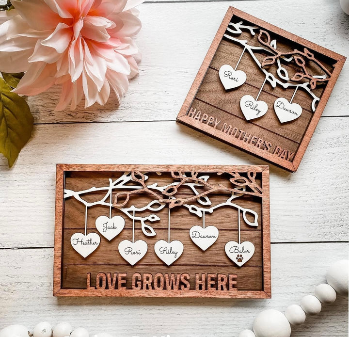 Framed Hanging Hearts