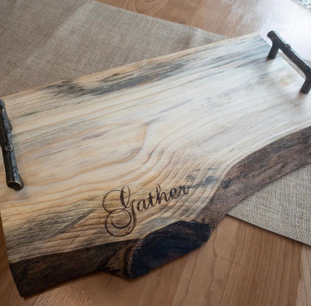 Custom Engraved Live Edge Boards