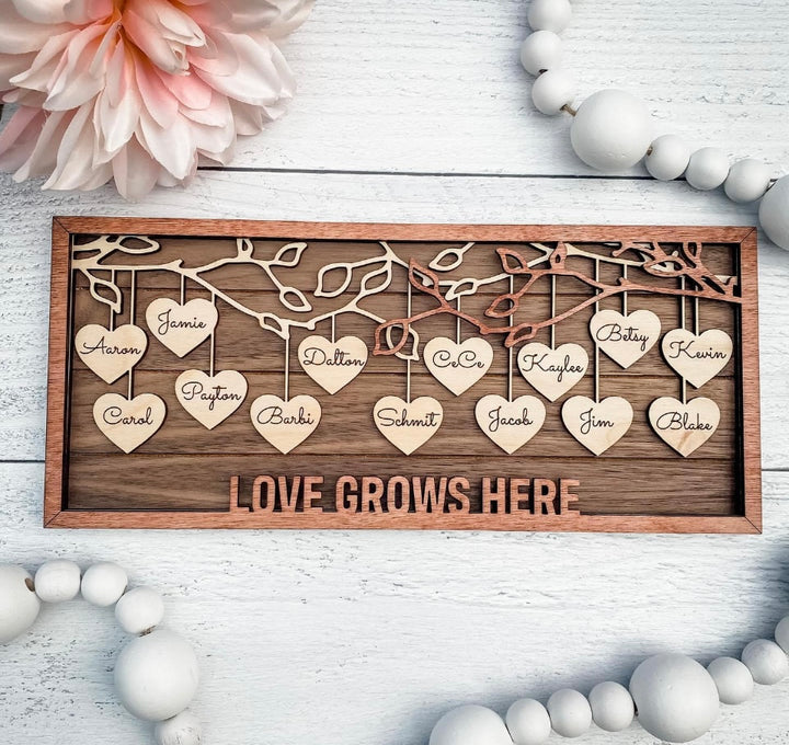 Framed Hanging Hearts