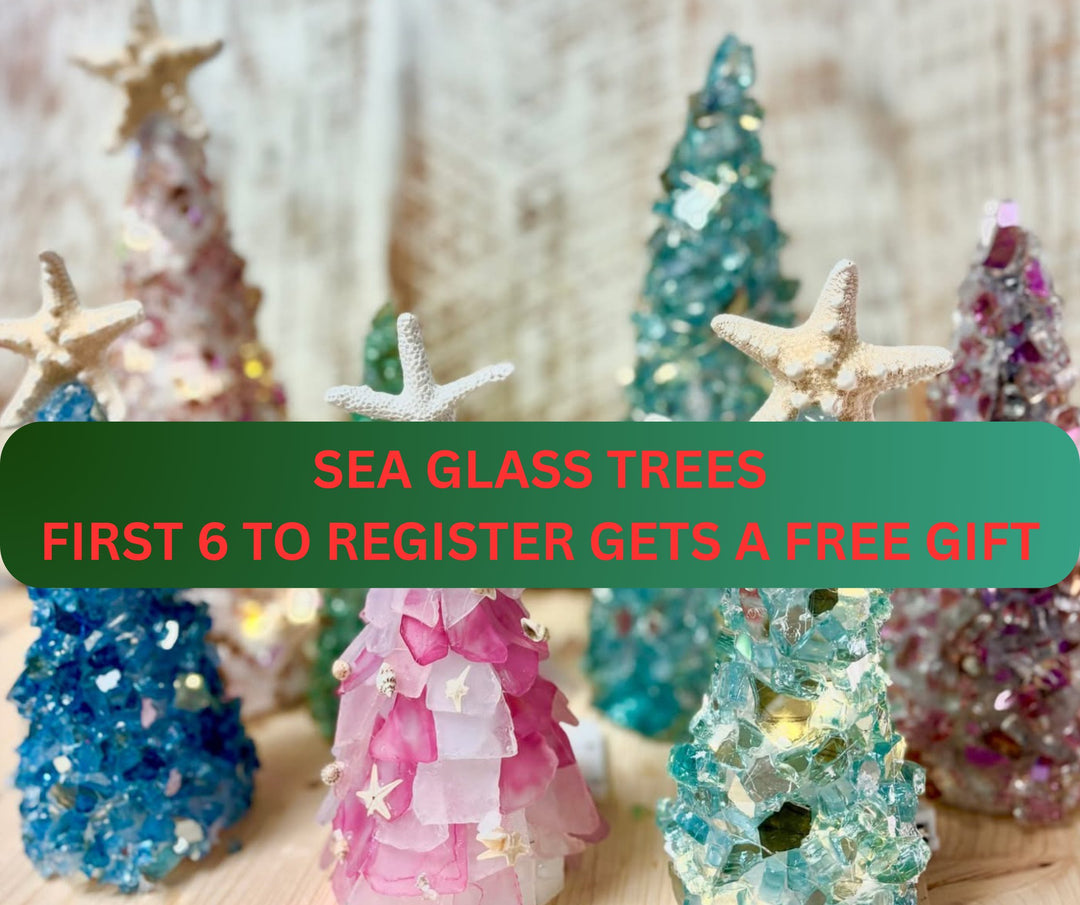 CHRISTMAS IN JULY - SEA GLASS TREES - JULY 5TH - 11:00 AM (with a free gift for the 1st 6 registered.)