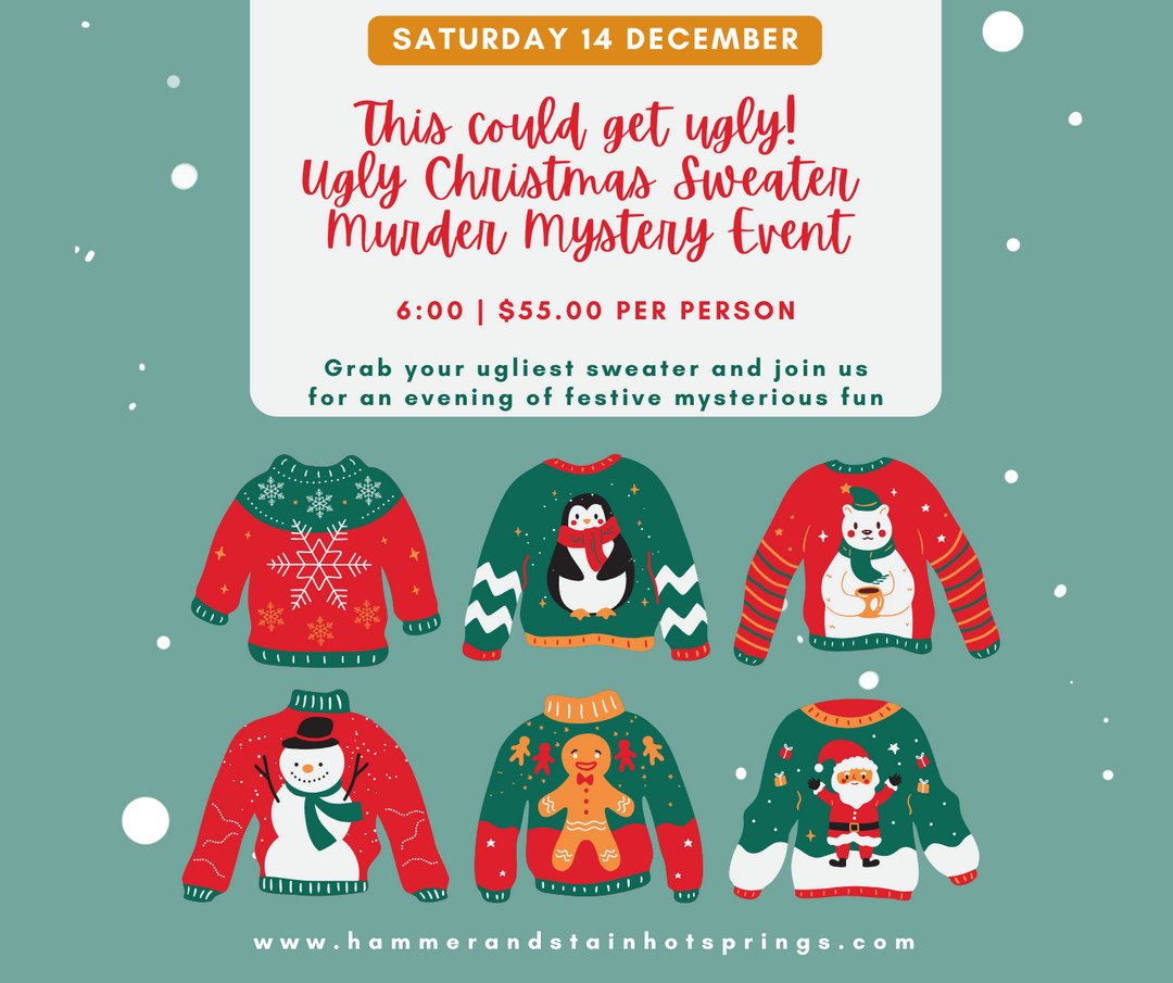 UGLY CHRISTMAS SWEATER MURDER MYSTERY - DEC 14 - 6:00 PM