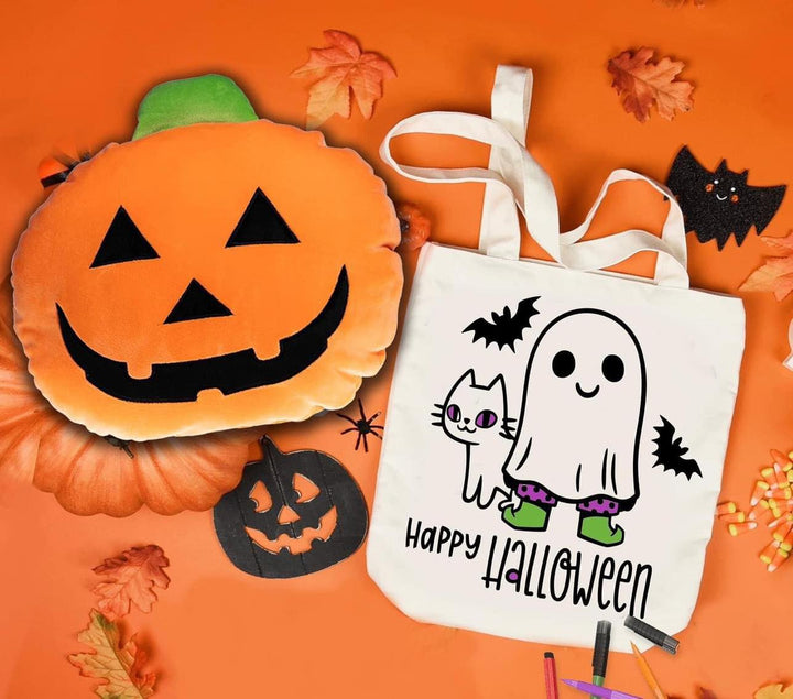 KID'S HALLOWEEN TOTES AND SQUISHY