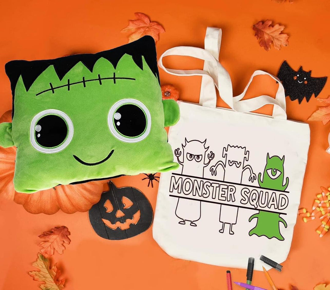 KID'S HALLOWEEN TOTES AND SQUISHY