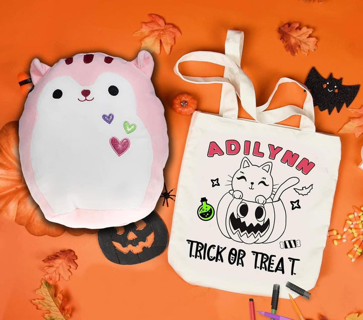 KID'S HALLOWEEN TOTES AND SQUISHY