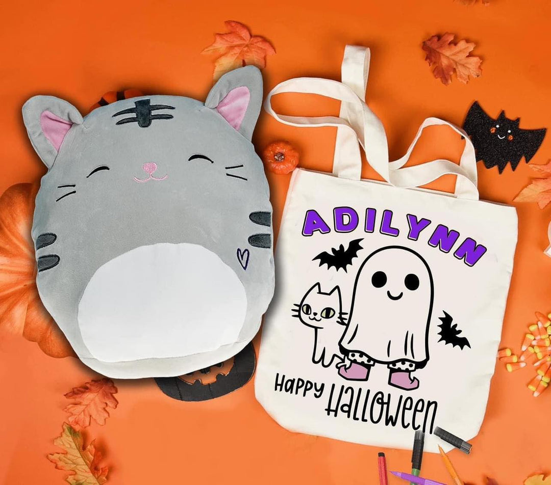 KID'S HALLOWEEN TOTES AND SQUISHY