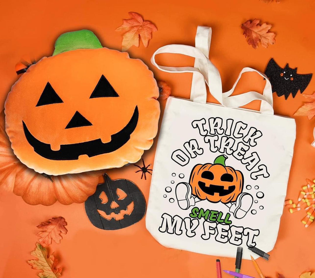 KID'S HALLOWEEN TOTES AND SQUISHY