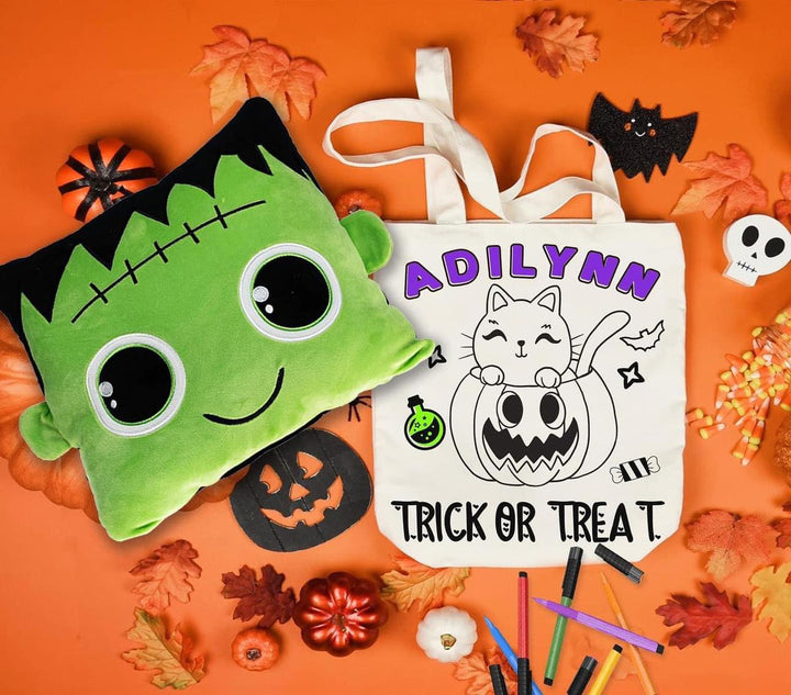 KID'S HALLOWEEN TOTES AND SQUISHY