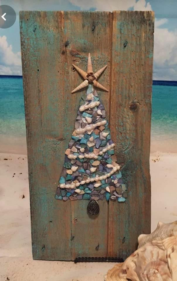 SEA GLASS TREES WITH LIGHTS AND MORE