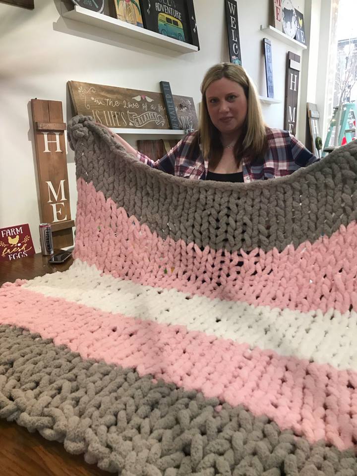 COZY KNIT BLANKET WORKSHOP